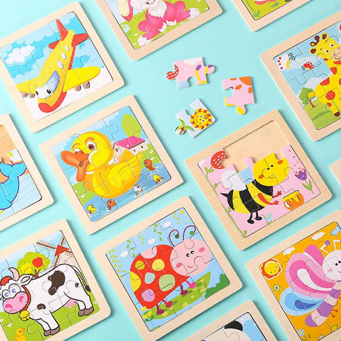 Early education puzzle puzzle toy enlightenment cognition cartoon wooden puzzle